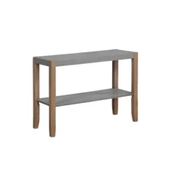 40" Davenport Faux Concrete And Wood Console Table Light Amber - Alaterre Furniture -Baxton Studio Shop GUEST 1bffea33 c0ae 47f4 ab94 e1a941667f50