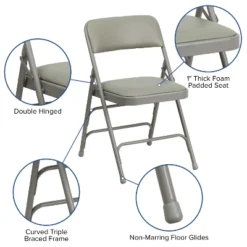 Emma And Oliver 4 Pack Home & Office Portable Party Events Padded Metal Folding Chair 14 Emma And Oliver 4 Pack Home & Office Portable Party Events Padded Metal Folding Chair -Baxton Studio Shop GUEST 1c1d5395 402c 4dbd bb21 d033336b5263