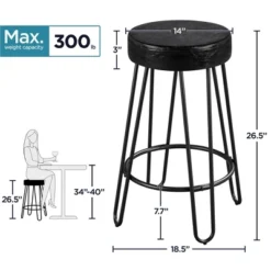 Yaheetech Set Of 2 Faux Leather Round Backless Counter Stools -Baxton Studio Shop GUEST 1c2a9296 e397 4bcf aa58 15a6bda4f827