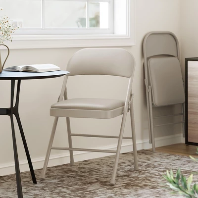 2/4 Pack Folding Chairs, Outdoor Portable Stackable Commercial Seat With Padded Cushion And Back, Metal Frame Chairs For Home 1 2/4 Pack Folding Chairs, Outdoor Portable Stackable Commercial Seat With Padded Cushion And Back, Metal Frame Chairs For Home