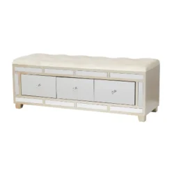 18" X 47" Glam Wood Bench - Olivia & May