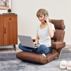 Costway Adjustable Lazy Sofa With Stepless Adjustable Back & 6-position Head/Lumbar/Seat Brown/Gray/Blue -Baxton Studio Shop GUEST 1c6a7642 101f 45ab b062 7b8d72f7fe9e