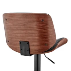 Brock Adjustable Counter Height Barstool With Faux Leather Seat Walnut Finish Back Steel Base - Armen Living -Baxton Studio Shop GUEST 1c6f4c25 95b5 42e7 b5df 1e4e4ff03d37