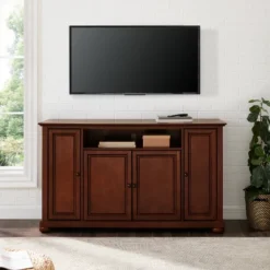 Alexandria TV Stand For TVs Up To 60" Dark Red - Crosley -Baxton Studio Shop GUEST 1c6fb364 daf8 43e8 9830 0309e70e10e1