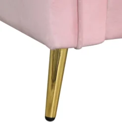 Velvet Upholstered Sofa With Armrest Pockets, 2 Pillows And Golden Metal Legs-ModernLuxe 25 Velvet Upholstered Sofa With Armrest Pockets, 2 Pillows And Golden Metal Legs-ModernLuxe -Baxton Studio Shop GUEST 1d41cc05 ede2 42a5 9940 bbec1b3f0222