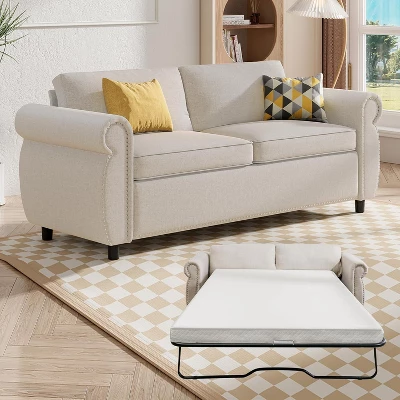 Mjkone Pull Out Sofa Bed,Full Size Sleeper Sofa Couch With Memory Foam Mattress 2 Mjkone Pull Out Sofa Bed,Full Size Sleeper Sofa Couch With Memory Foam Mattress - Image 2