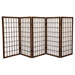 3 Ft. Tall Window Pane Shoji Screen (5 Panels) - Oriental Furniture -Baxton Studio Shop GUEST 1db651d2 3edb 4573 b828 2fb52ceeafcc
