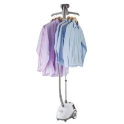 SALAV Garment Steamer With Stainless Steel Nozzle 4 Steam Settings White: 1500W, 1.5L Tank, 46 Min Steam, Auto Shut-Off -Baxton Studio Shop GUEST 1dc136da 621b 4705 ba28 da7b5a97bc1d