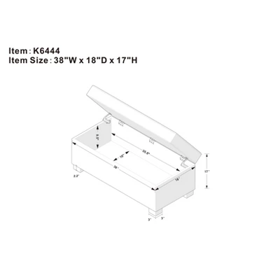 Shelton Tufted Top Storage Ottoman - Gray - Threshold™: Upholstered Rectangular Furniture With Lid 7 Shelton Tufted Top Storage Ottoman - Gray - Threshold™: Upholstered Rectangular Furniture With Lid - Image 7