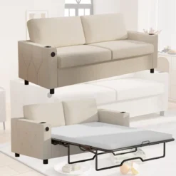 Mjkone 2-in-1 Pull Out Sofa Bed,Sleeper Sofa Couch With Memory Foam Mattress,Cup Holder,USB,Pull Out Couch Bed 15 Mjkone 2-in-1 Pull Out Sofa Bed,Sleeper Sofa Couch With Memory Foam Mattress,Cup Holder,USB,Pull Out Couch Bed -Baxton Studio Shop GUEST 1e290816 329d 4a0a b1d7 b053e28e09f8