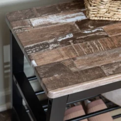 31.5" Entryway Storage Bench And Shoe Rack Distressed Wood Finish Brown - Danya B. -Baxton Studio Shop GUEST 1e328d0f ed44 4c60 bae2 8ed113c349da