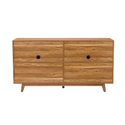 Buthrotos Living Room Solid Wood TV Stand For TVs Up To 65" | KARAT HOME 5 Buthrotos Living Room Solid Wood TV Stand For TVs Up To 65" | KARAT HOME - Image 5