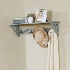 36" Middlebury Coat Hook With Storage Bench Hall Tree Set Gray - Alaterre Furniture -Baxton Studio Shop GUEST 1ec7555e 8401 4bd6 9535 1e6143ba2185