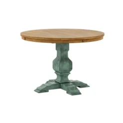 Delaney Two Toned Round Solid Wood Top Dining Table - Inspire Q 8 Delaney Two Toned Round Solid Wood Top Dining Table - Inspire Q -Baxton Studio Shop GUEST 1f12f9ce eb0d 40ca 9f07 feb8f1eaa3e8
