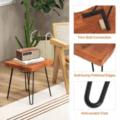 Costway Square End Table Accent Side Table Reclaimed Teak Wood Plant Stand Patio Rustic 17 Costway Square End Table Accent Side Table Reclaimed Teak Wood Plant Stand Patio Rustic -Baxton Studio Shop GUEST 1f906a0b bcc5 4dfe 895f a8eea94e3f57