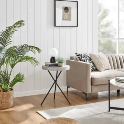 17.6" Round 3 Legged Industrial Style Side Table Cement - Danya B. 26 17.6" Round 3 Legged Industrial Style Side Table Cement - Danya B. -Baxton Studio Shop GUEST 20235d23 df36 4d9c 994f fef3b65bb1cd