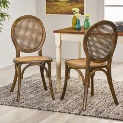 Set Of 2 Dining Chair With Elm Wood Frame, High Back Dining Chairs With Caned Seat And Rounded Backrest-Maison Boucle 15 Set Of 2 Dining Chair With Elm Wood Frame, High Back Dining Chairs With Caned Seat And Rounded Backrest-Maison Boucle -Baxton Studio Shop GUEST 20bd380c c036 49e7 bbdd 545f8824b169
