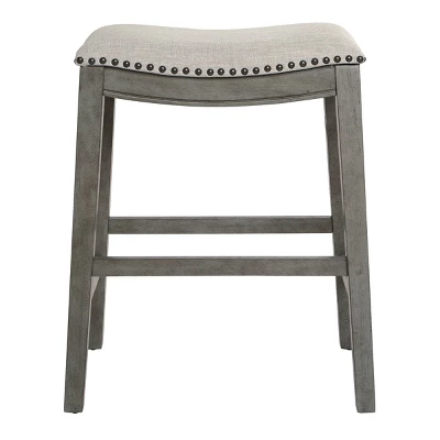 24" Saddle Counter Height Barstool - OSP Home Furnishings 2 24" Saddle Counter Height Barstool - OSP Home Furnishings - Image 2