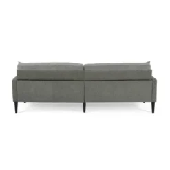 Malverne Contemporary 3 Seater Fabric Sofa With Accent Pillows Gray/Dark Brown - Christopher Knight Home -Baxton Studio Shop GUEST 20e07c9e 5e37 4207 b662 772cffae8648