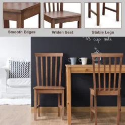 Costway Set Of 2 Dining Chair Brown Kitchen Spindle Back Side Chair With Solid Wooden Legs 16 Costway Set Of 2 Dining Chair Brown Kitchen Spindle Back Side Chair With Solid Wooden Legs -Baxton Studio Shop GUEST 21011181 aa72 443c bf0d e7344d4e8b45