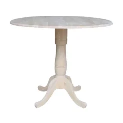 Timothy Round Drop Leaf Table - Unfinished - International Concepts -Baxton Studio Shop GUEST 21167dc8 8e6b 4f63 8e87 403de4d960a2