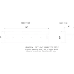 Alaterre Furniture Alpine Natural Brown Live Edge Wood Coat Hooks With Shelf -Baxton Studio Shop GUEST 213f09b9 a75b 4339 8a3d 3123e0da5b05