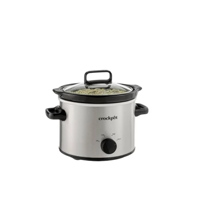 Crock-Pot 2qt Manual Slow Cooker - Stainless Steel: 3 Settings, Reheat & Warmer, Stay-Cool Handles, Dishwasher-Safe Parts 1 Crock-Pot 2qt Manual Slow Cooker - Stainless Steel: 3 Settings, Reheat & Warmer, Stay-Cool Handles, Dishwasher-Safe Parts