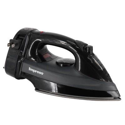 Impress 1200 Watt Cord Winder Garment Iron In Black 1 Impress 1200 Watt Cord Winder Garment Iron In Black