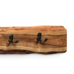 48" Hairpin Live Edge Wood Bench With Coat Hook Set Natural - Alaterre Furniture -Baxton Studio Shop GUEST 2234122e 30a2 46c1 a34d ef1a2e6246b2