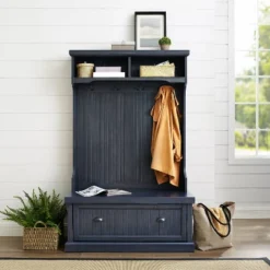Seaside Hall Tree Distressed Navy - Crosley -Baxton Studio Shop GUEST 225c0d8d 7ae5 4655 9bdb 45745cc00531