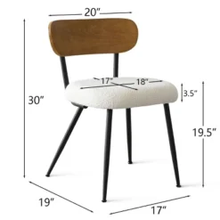 Dining Chairs Set Of 4, Armless Side Chairs With Black Metal Legs, Cream Boucle Seats And Curved Backrest For Dining Room-Maison Boucle 11 Dining Chairs Set Of 4, Armless Side Chairs With Black Metal Legs, Cream Boucle Seats And Curved Backrest For Dining Room-Maison Boucle -Baxton Studio Shop GUEST 22822666 daea 45b8 96e0 263740c8b3b5