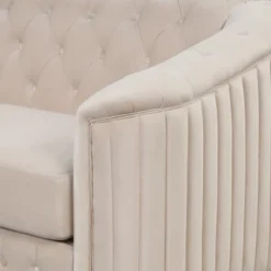 Modern Velvet Upholstered Accent Sofa Chair With Thick Removable Cushion-ModernLuxe -Baxton Studio Shop GUEST 2290f564 5d3d 40fe b13a b9c07a8ea4e8