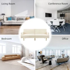 Lanna 76"Wide Vegan Leather Modern Style Convertible Futon Sofa Bed For Living Room Guest Bedroom | ARTFUL LIVING DESIGN 16 Lanna 76"Wide Vegan Leather Modern Style Convertible Futon Sofa Bed For Living Room Guest Bedroom | ARTFUL LIVING DESIGN -Baxton Studio Shop GUEST 22b210fb b3f2 4b5d 94bb 01e6aa4fff94