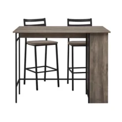 3pc Counter Height Drop Leaf Dining Set Gray Wash - Saracina Home -Baxton Studio Shop GUEST 22c5c63e f338 4aa5 9503 290a54212ab2