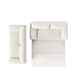 66" Velvet 3-in-1 Convertible Pull-Out Queen Sofa Bed With Side Storage & Wheels For Living Room, Bedroom, Apartment, Office -Baxton Studio Shop GUEST 22ff73f2 4ce6 4dfd a25b 7e547b5d3a49