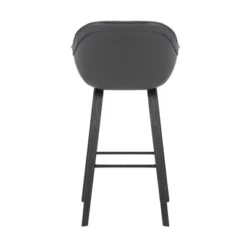 30" Crimson Faux Leather Wood Counter Height Barstool Gray - Armen Living -Baxton Studio Shop GUEST 232d4204 a723 47de 8e09 fb79af5a6a04