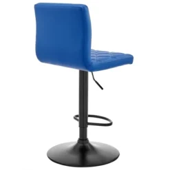 Duval Adjustable Barstool With Faux Leather And Metal Finish - Armen Living -Baxton Studio Shop GUEST 23311211 b124 460c b880 05cd9fad640a