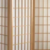 4 Ft. Tall Window Pane Shoji Screen - Natural (3 Panels)