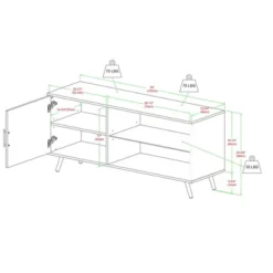 Single Door Mid-Century Modern TV Stand For TVs Up To 58" Dark Walnut - Saracina Home -Baxton Studio Shop GUEST 23700859 bfa0 457d b9eb 9dd68744bb3b