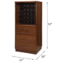 Gulches 25 Bottle Wine Cabinet, 3Drawers 21"x13"x5"H, Wooden Construction With Metal Glides, Free Standing