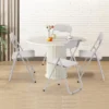 Folding Chairs With Cushion, Outdoor & Indoor Event Portable Metal Folding Chairs With Non-Slip Feet Pads Stackable Chairs
