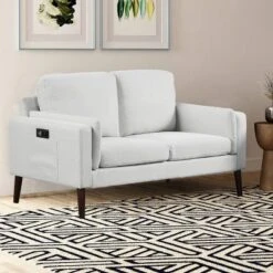 Nathan Stationary Loveseat - Lifestyle Solutions -Baxton Studio Shop GUEST 245cc02d 084e 4e03 bf0b aaa51952dfd9