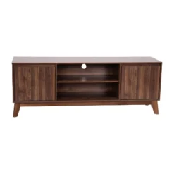 Flash Furniture Hatfield Mid-Century Modern TV Stand For Up To 64 Inch TV's - 60 Inch Media Center With Adjustable Center Shelf And Dual Soft Close Doors -Baxton Studio Shop GUEST 2527911c b8a0 4058 a8e4 21a2a19f6620 1