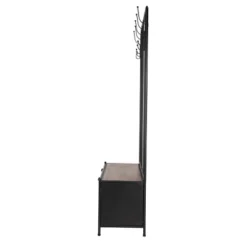 Hall Tree Coat Rack With Storage Drawers Black - Olivia & May -Baxton Studio Shop GUEST 2527cf52 9d09 4960 93d8 334a8b60b69c