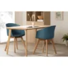 Set Of 2 Flam Dining Chairs With Wooden Legs - South Shore