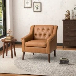 Nycteus Vegan Leather Armchair | ARTFUL LIVING DESIGN -Baxton Studio Shop GUEST 25e29d8f b9d2 4412 9c8e 3b9d8ebf8ef6