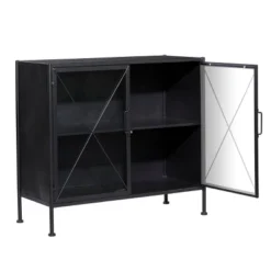 Industrial Metal Cabinet Black - Olivia & May -Baxton Studio Shop GUEST 25ec1a53 b907 40a7 8131 afe570334cd7