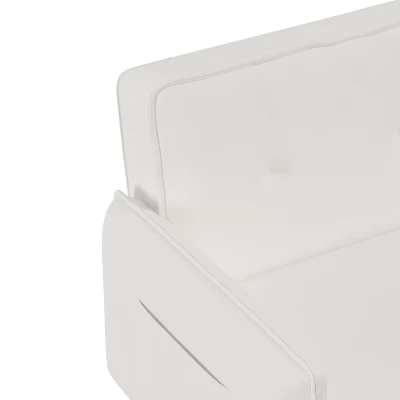 Convertible Futon Sofa Bed With Wooden Legs - ModernLuxe 8 Convertible Futon Sofa Bed With Wooden Legs - ModernLuxe - Image 8