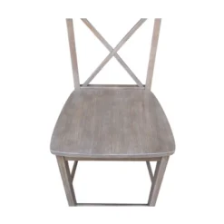 X Back Stool Washed Gray/Taupe - International Concepts -Baxton Studio Shop GUEST 262ddcb3 d747 4f54 9498 6a4f3a0e50da