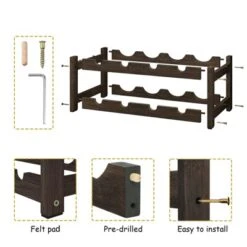 Itopfox Freestanding 2-Tier Bamboo Wine Rack For 8 Bottles, Countertop Cabinet Holder, Storage Shelf For Bar, Pantry, Wine Cellar, Basement 12 Itopfox Freestanding 2-Tier Bamboo Wine Rack For 8 Bottles, Countertop Cabinet Holder, Storage Shelf For Bar, Pantry, Wine Cellar, Basement -Baxton Studio Shop GUEST 2640b85f 3b48 40d3 abb4 96cbce99dadf